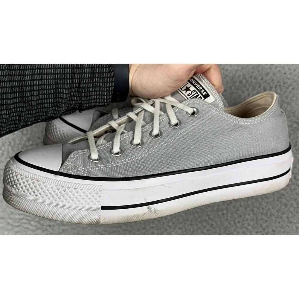Converse Chuck Taylor All Star Lift Shoes Womens 9 Wolf Grey Platform Sneakers